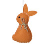 Hanger konijn vilt - oranje - 11 cm