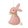 Hanger konijn vilt - roze - 11 cm