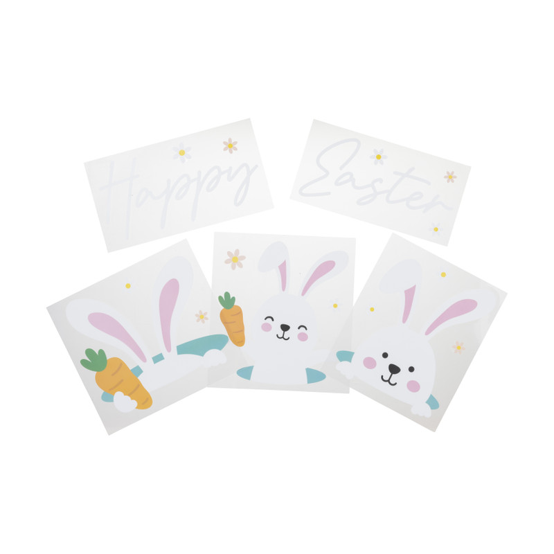 Raamstickers pasen - set van 5