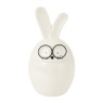 Pot haasje met bril - wit - 24 cm