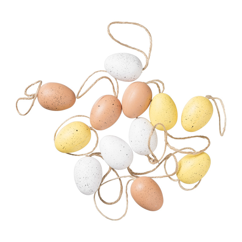 Paaseitjes hangers - set van 12 - geel