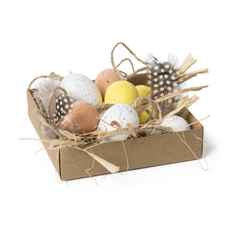 Paaseitjes hangers - set van 12 - geel