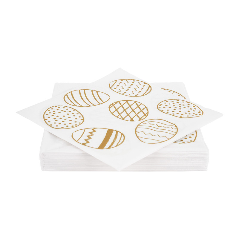 Gouden ei tafelkleed en servetten - combiset 