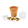 Kleipot DIY paaskonijntje met wortel - 7x6x10 cm