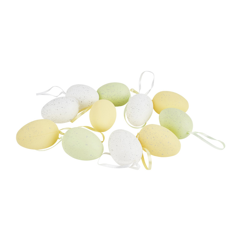 Paaseitjes decoratief - set van 12