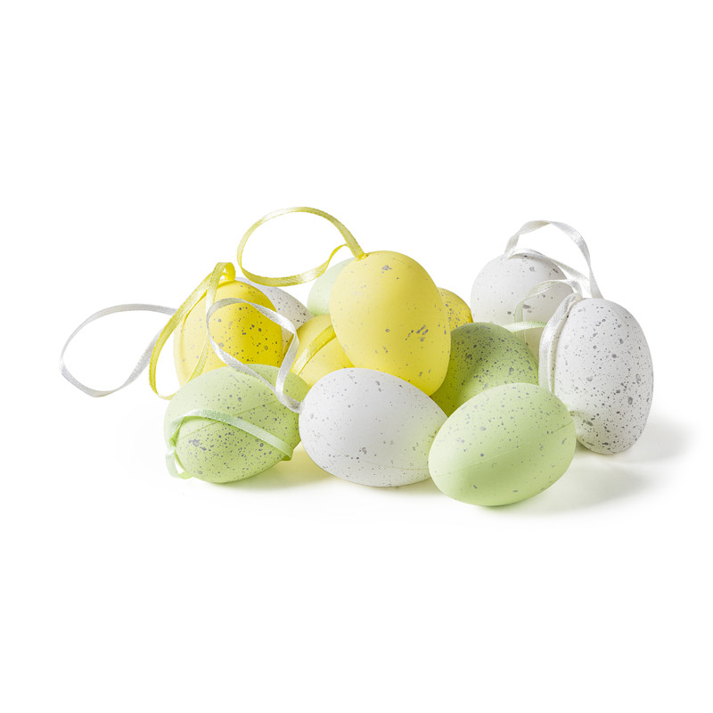 Paaseitjes decoratief - set van 12