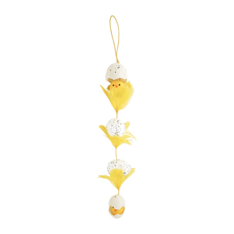Paaseitjes hangdecoratie - geel - 30 cm