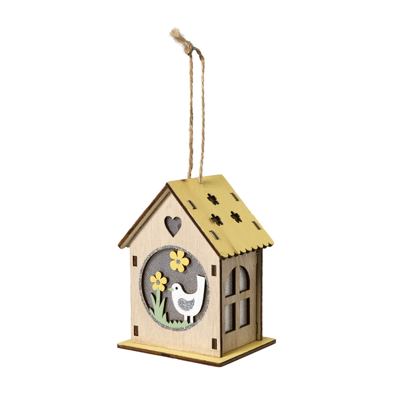 Paashanger vogelhuisje - bruin