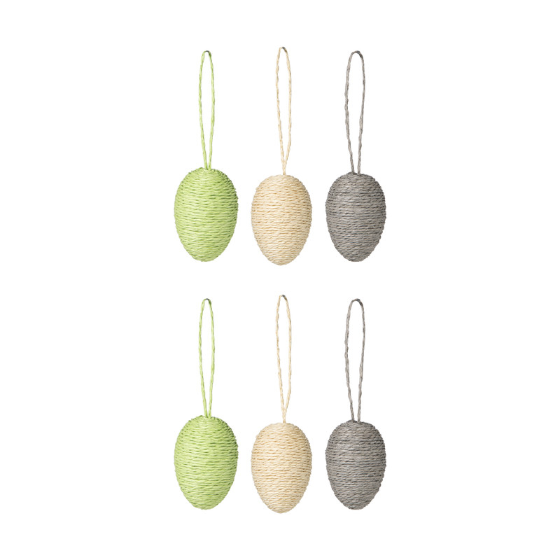 Paashangers - beige - set van 6
