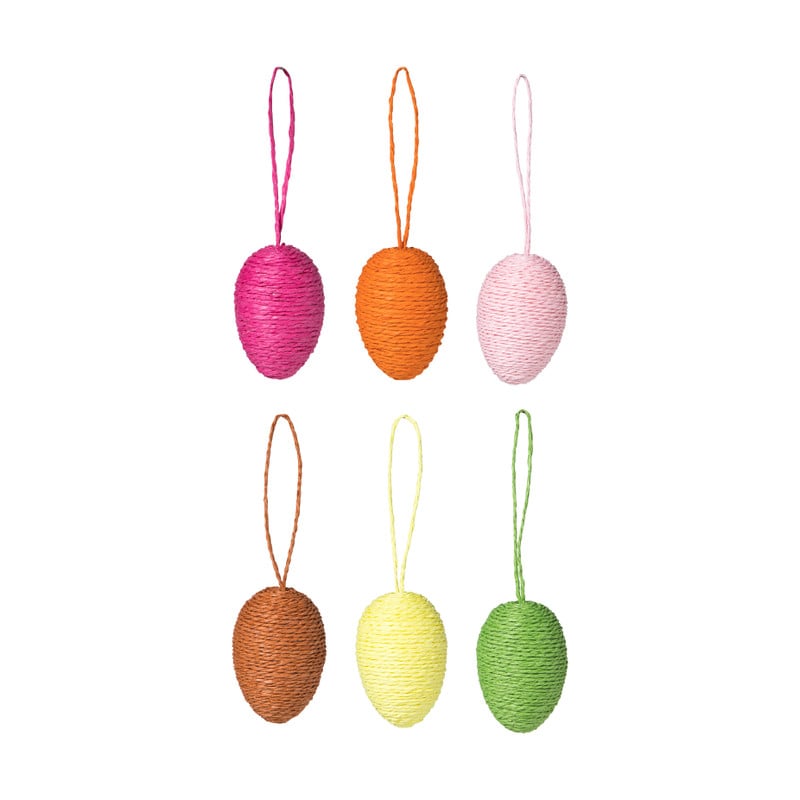 Paashangers marbella - multikleur - set van 6