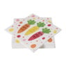Servetten wortels - wit - 33x33 cm - set van 20