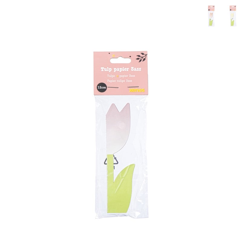 Paashanger tulp klein - papier - diverse varianten