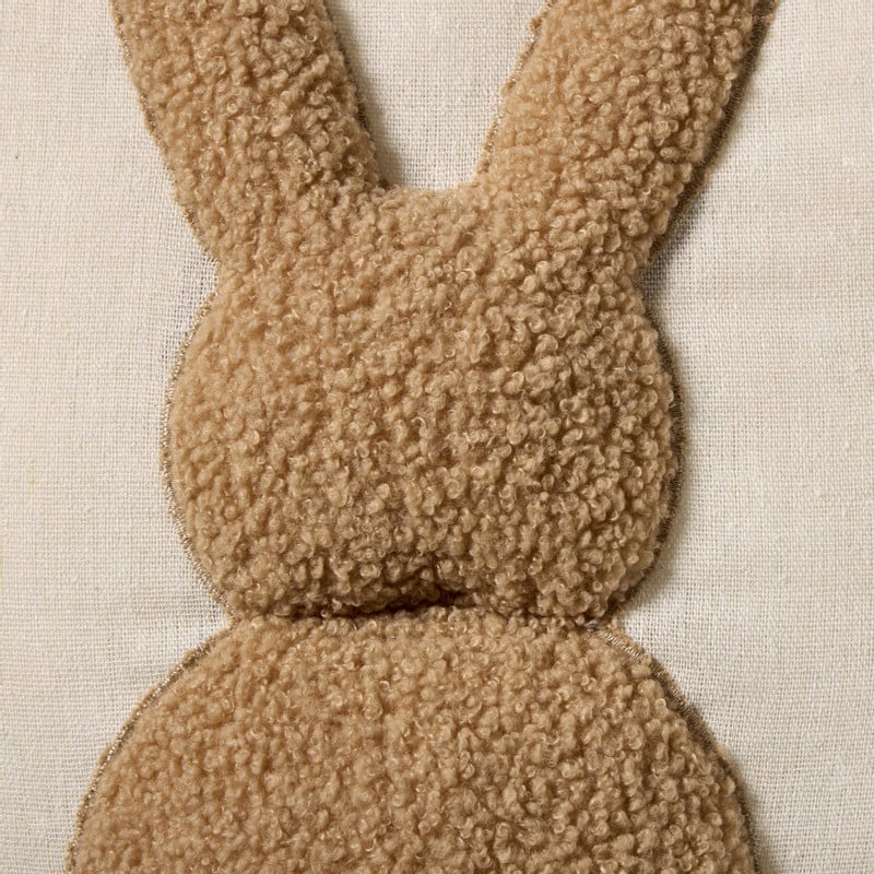 Kussen paashaas - beige/bruin - 45x45cm 