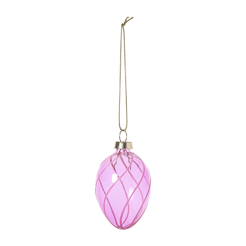 Paashanger streep - roze - ø5x7 cm
