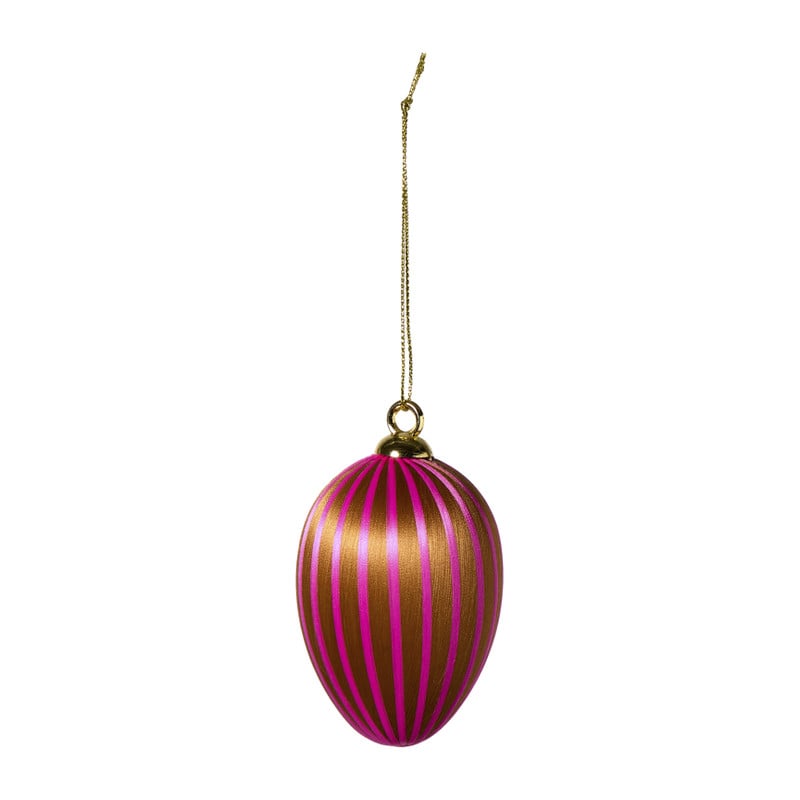 Paashanger ei streep - bruin/roze