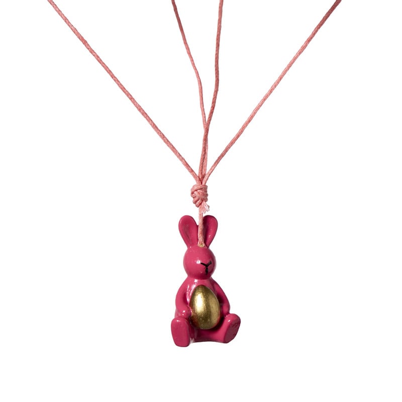 Paashanger parachute - roze - ø7x16cm