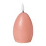 LED kaars paasei - roze - ø6.2x11.5 cm