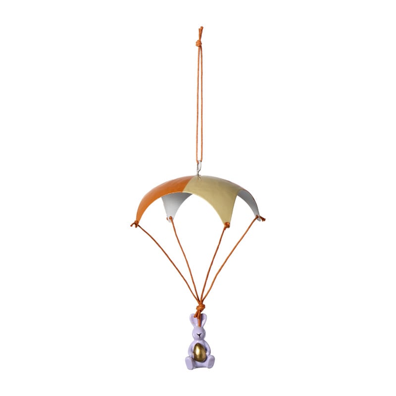 Paashanger parachute - oranje - ø7x16cm