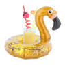 Flamingo drinkhouder - goudkleurig - 20x18 cm