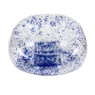 Opblaasbare glitterstoel - blauw