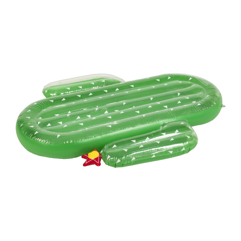 Luchtbed cactus - groen - 180x135 cm