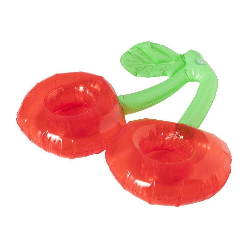 Drinkhouder cherry - rood/groen - 19 cm