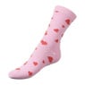 Sokken hartjes - roze/rood - maat 38-41