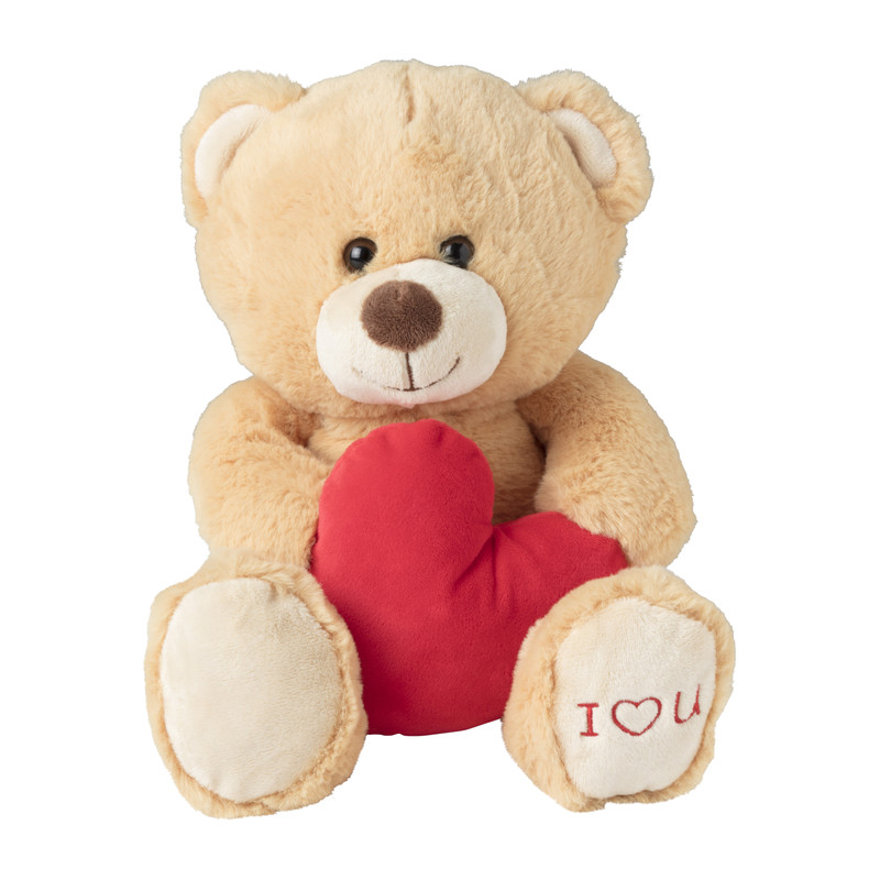 Beer met hart - polyester - 25x19x14 cm