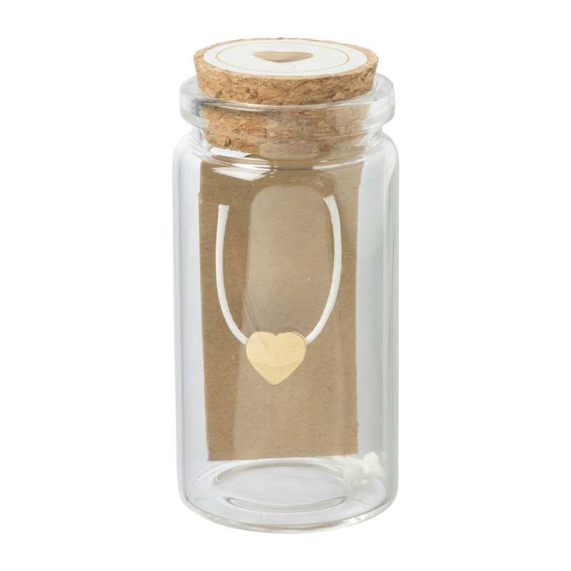 Armbandje in fles - diverse varianten - ø3.7x7 cm