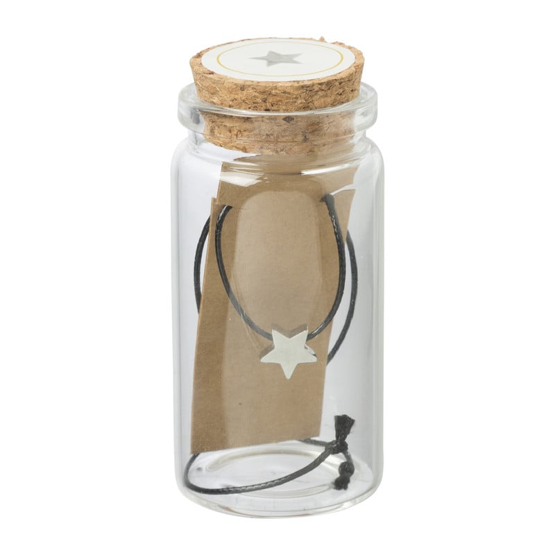 Armbandje in fles - diverse varianten - ø3.7x7 cm