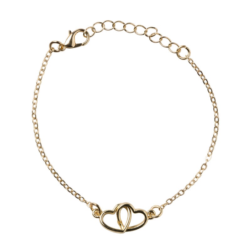 Armband met hartjes - diverse varianten - goud