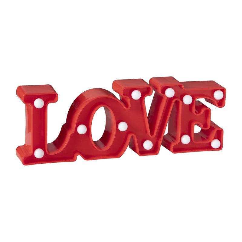 Neon LED lamp LOVE - rood - 30x10 cm