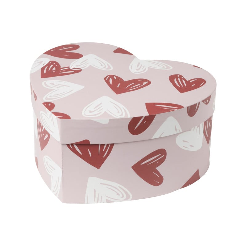 Cadeaudoos hartjes middel - 13x27x24.5 cm