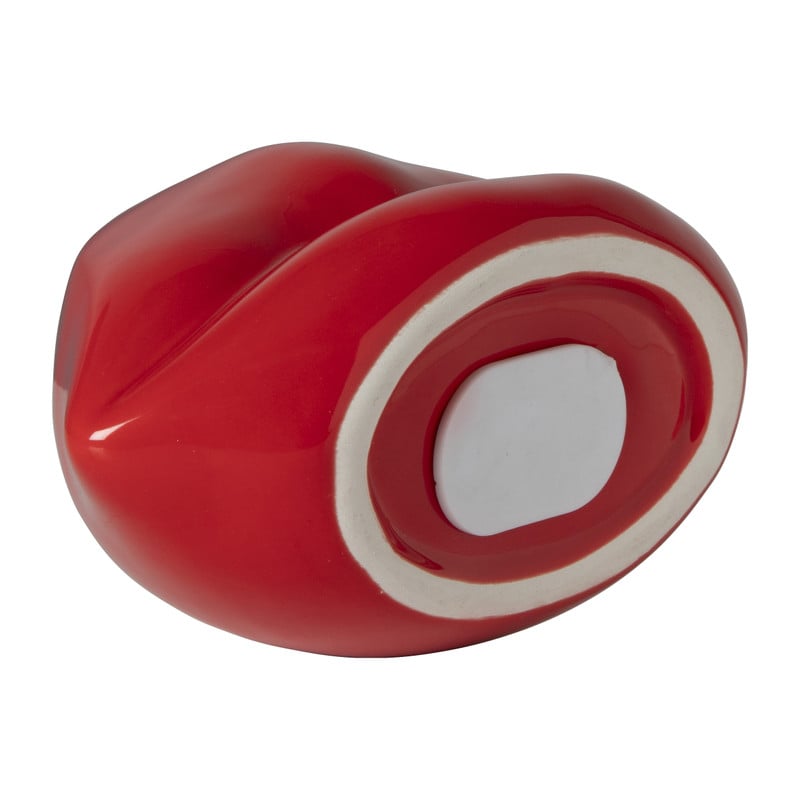 Spaarpot lippen - rood - 8.5x15.8x8 cm