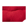Kussen lippen teddy - rood - 25x50 cm
