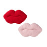 Kussen lippen teddy - rood - 25x50 cm