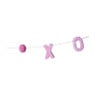 Slinger met XOXO, pailletten en pompoms - 110 cm
