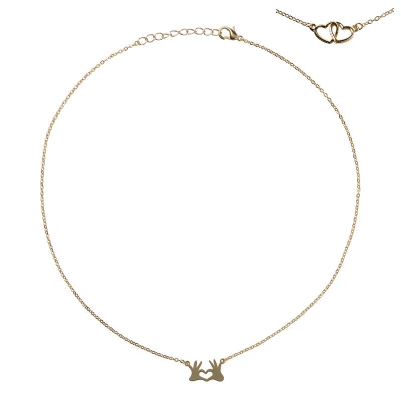 Ketting met hartjes - diverse varianten - goud