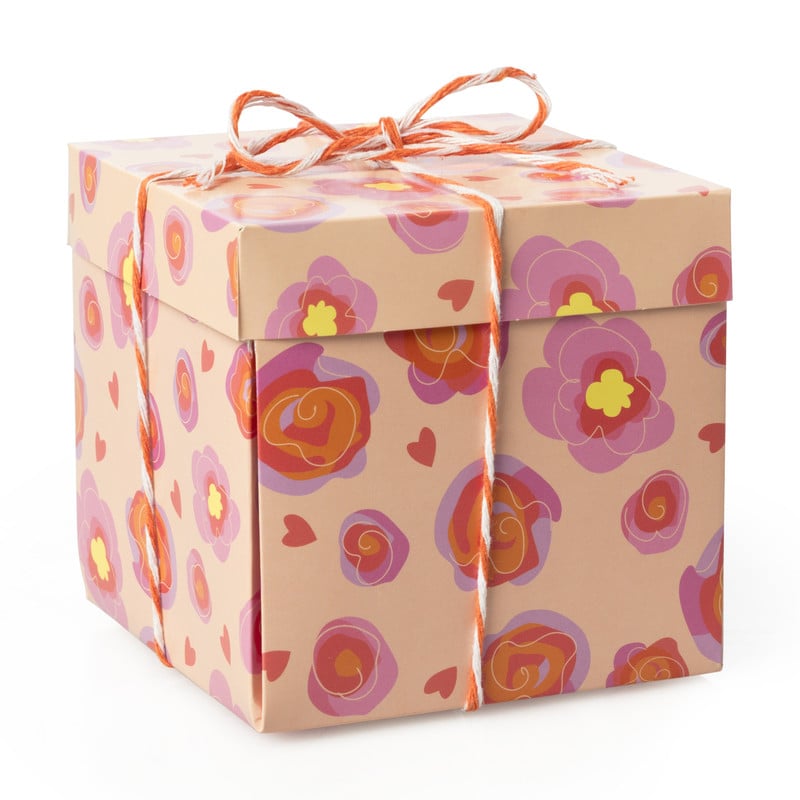 DIY hartjes verrassings explosiebox - rood