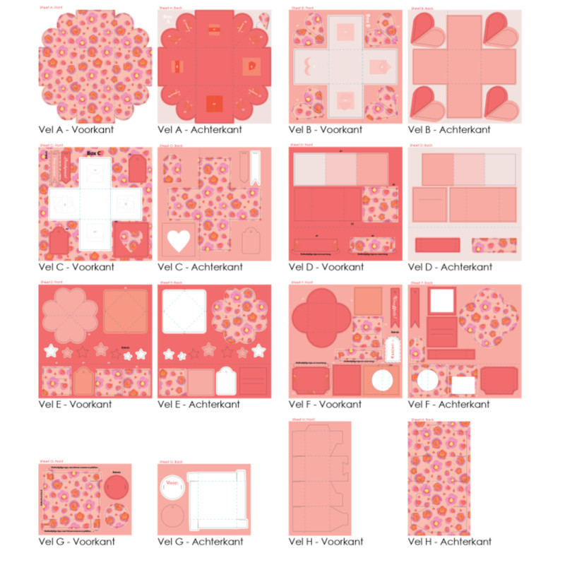 DIY hartjes verrassings explosiebox - rood