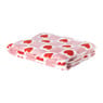 Deken met hartjesprint - roze/rood - 160x130cm