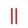 LED kaars hartjes - roze/rood - ø2.2x24 cm - diverse varianten