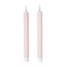 LED kaars hartjes - roze/rood - ø2.2x24 cm - diverse varianten