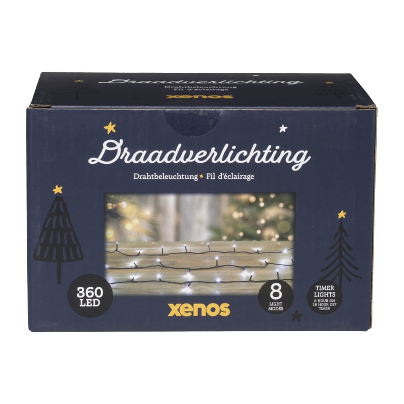 Kerstverlichting LED - klassiek wit - 360 lampjes - 27 meter