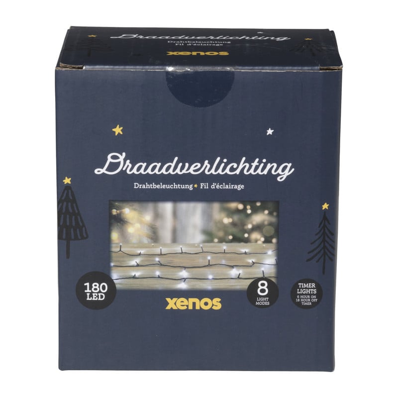 Kerstverlichting LED - klassiek wit - 180 lampjes - 13.5 meter
