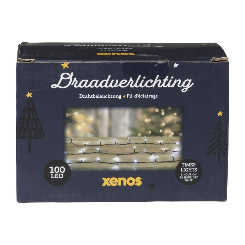 Kerstverlichting LED - klassiek wit - 100 lampjes - 7.5 meter 