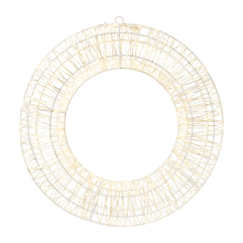 Kerstkrans met LED lampjes - warm wit - ø36 cm