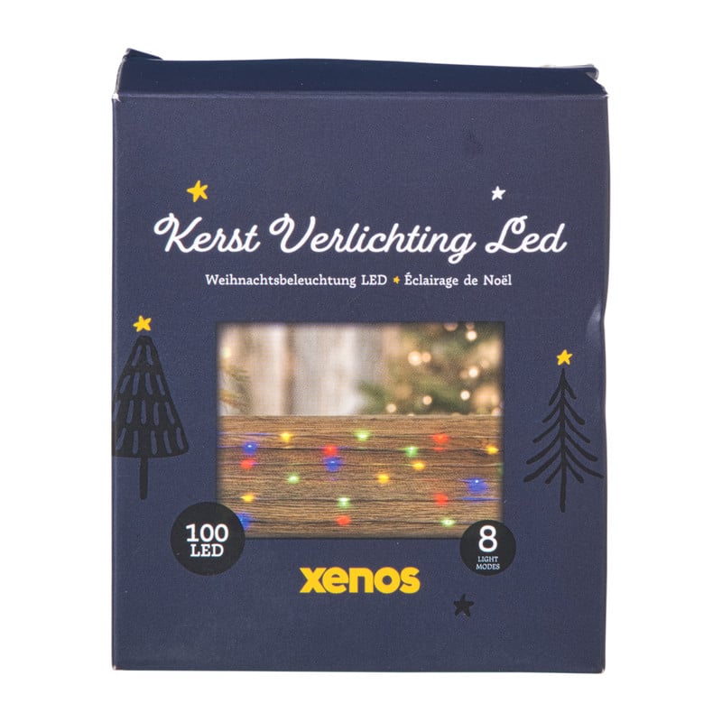 Kerstverlichting LED - multikleur - 100 lampjes - 30 cm