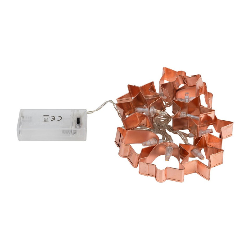 Verlichting met metaal deco - 10 lampjes