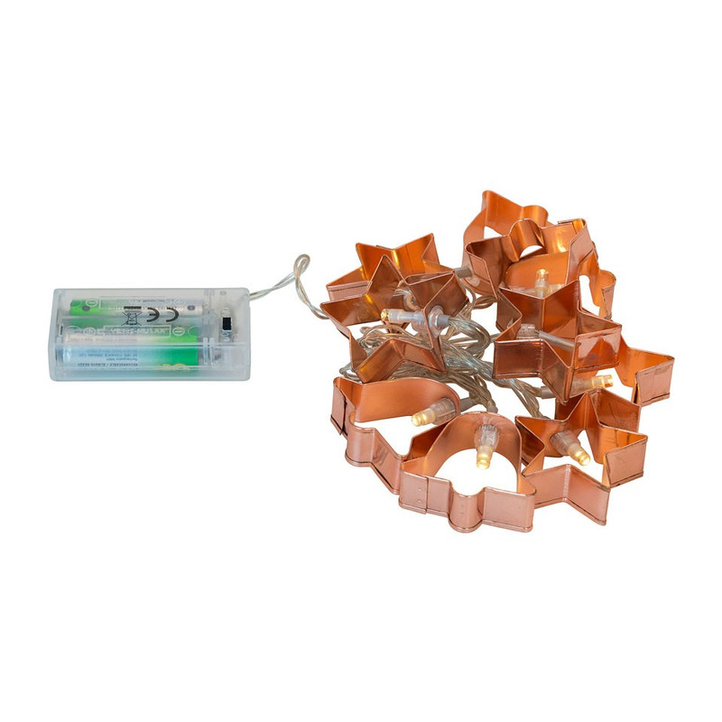 Verlichting met metaal deco - 10 lampjes